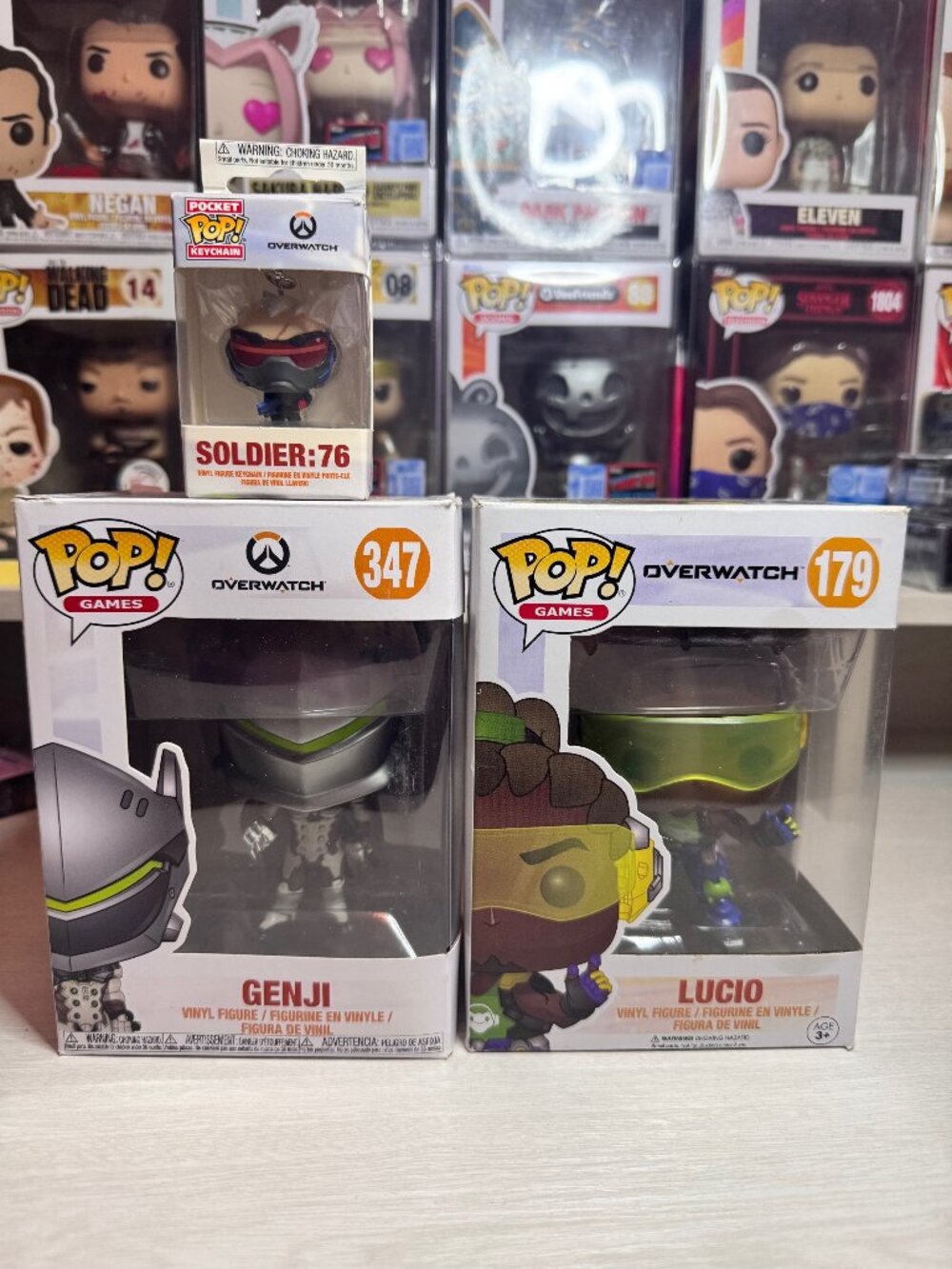 Overwatch Funko Pop Lot Of 3 - Box Imperfections - 2 Pops + 1  Keychain